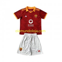 Camisola AS Roma Criança Equipamento Quarto 2023-2024 Manga Curta